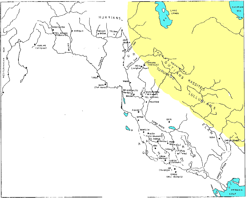 Mesopotamia tribes ca. 2500 BC