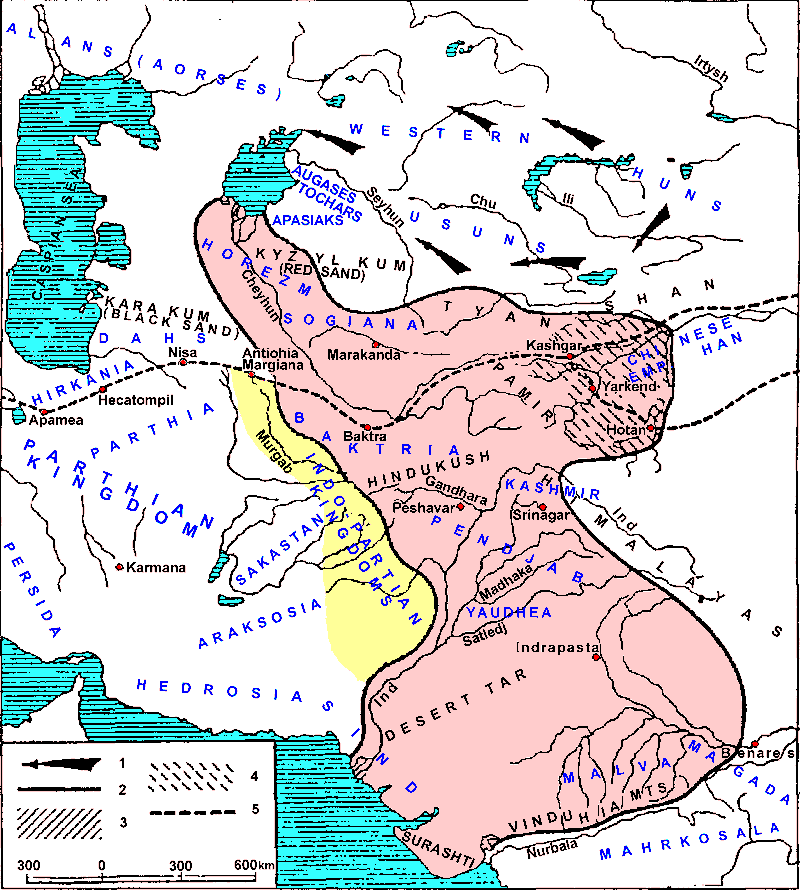Kushan Map 106 AD